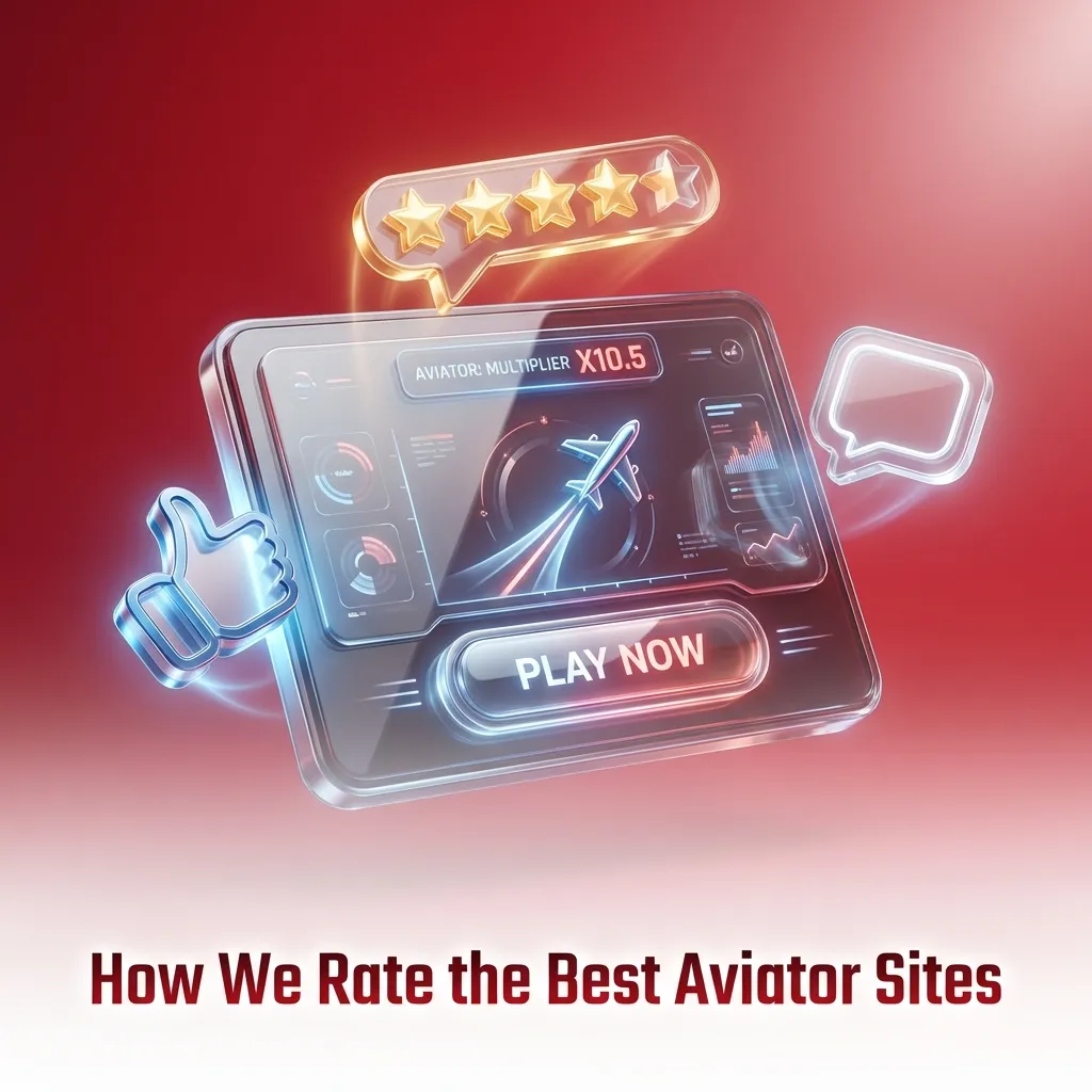 Graphic showing factors for rating Aviator sites: licensing, payments, and support.