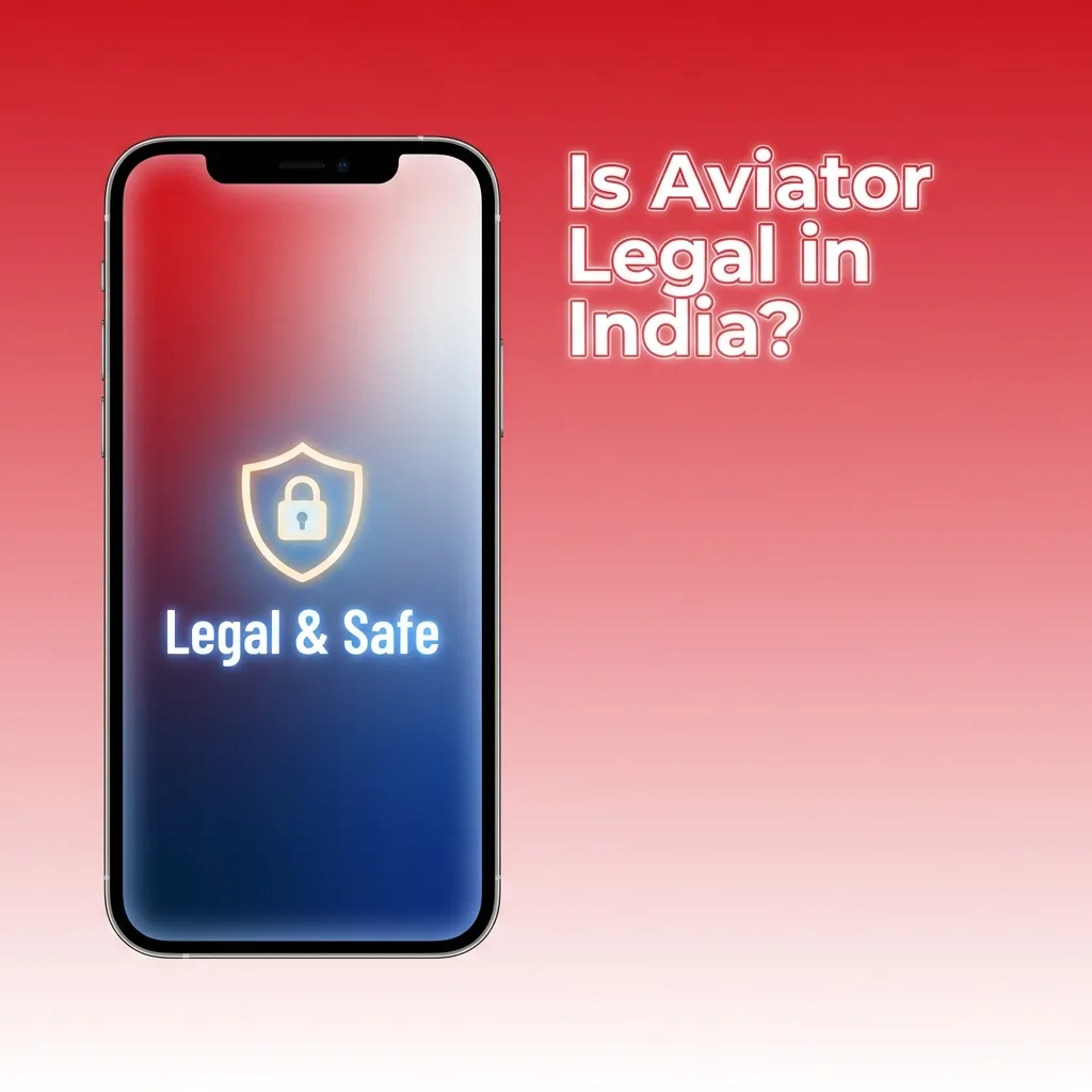 Smartphone screen displaying the Aviator online game interface available for players in India.