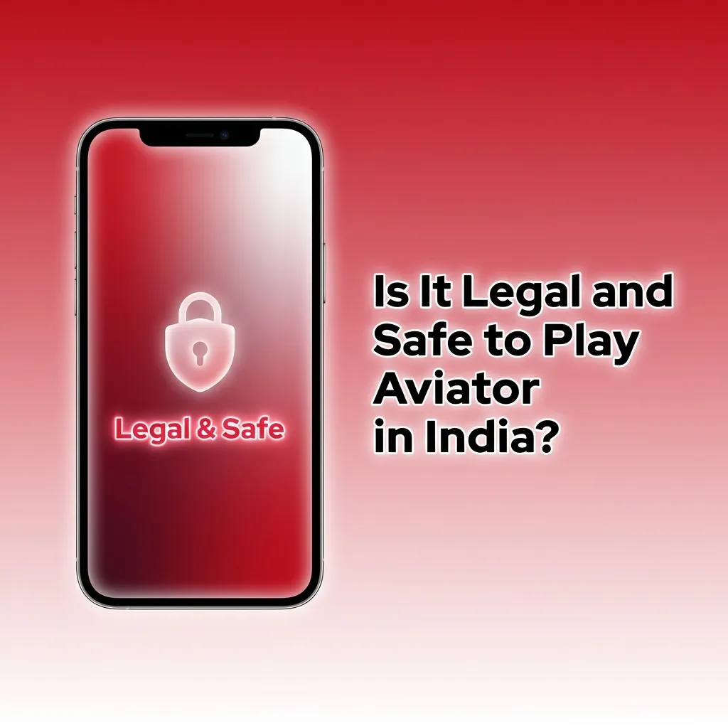 Mobile screen displaying the safe and legal Aviator casino game in India.