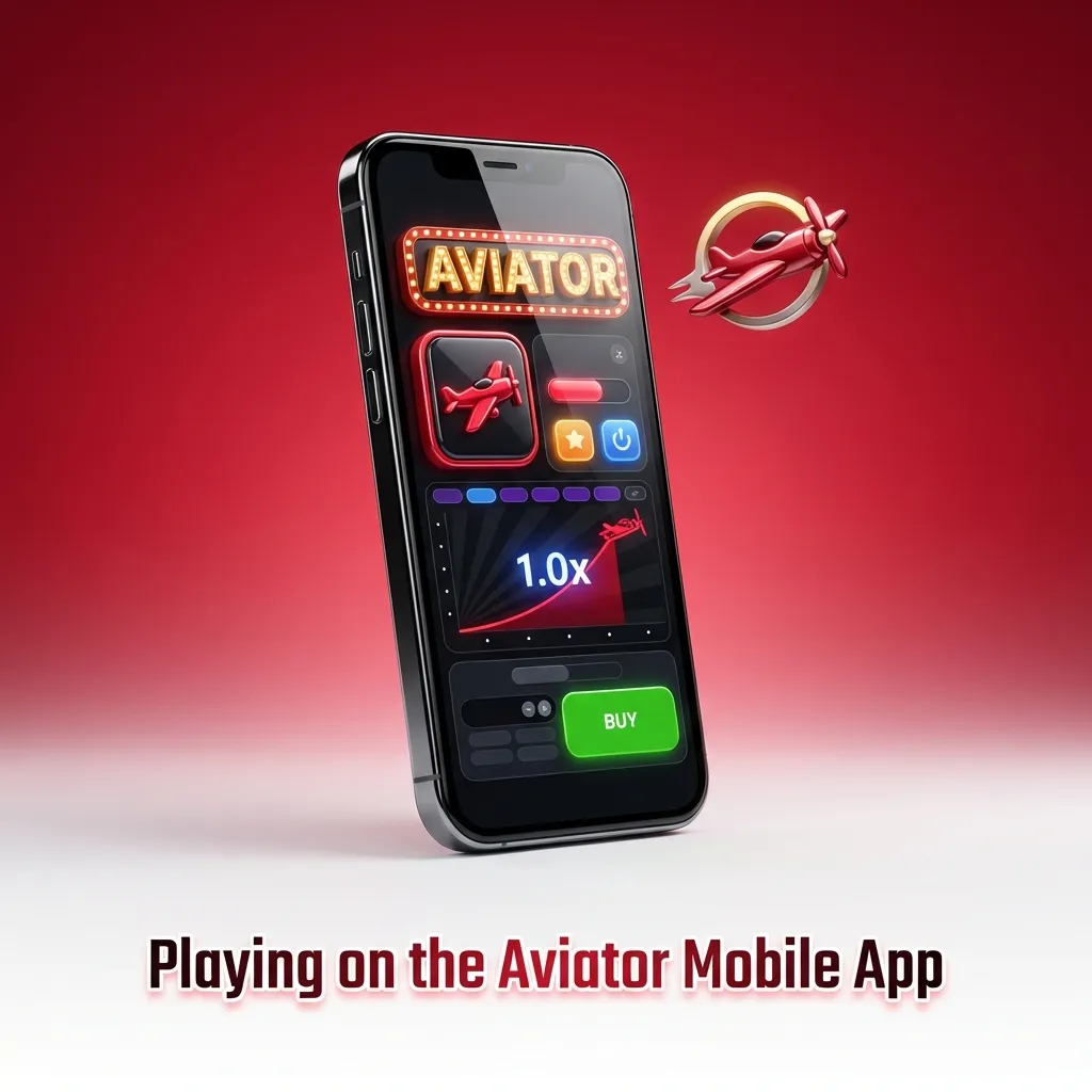 Smartphone displaying the Aviator game mobile app interface.