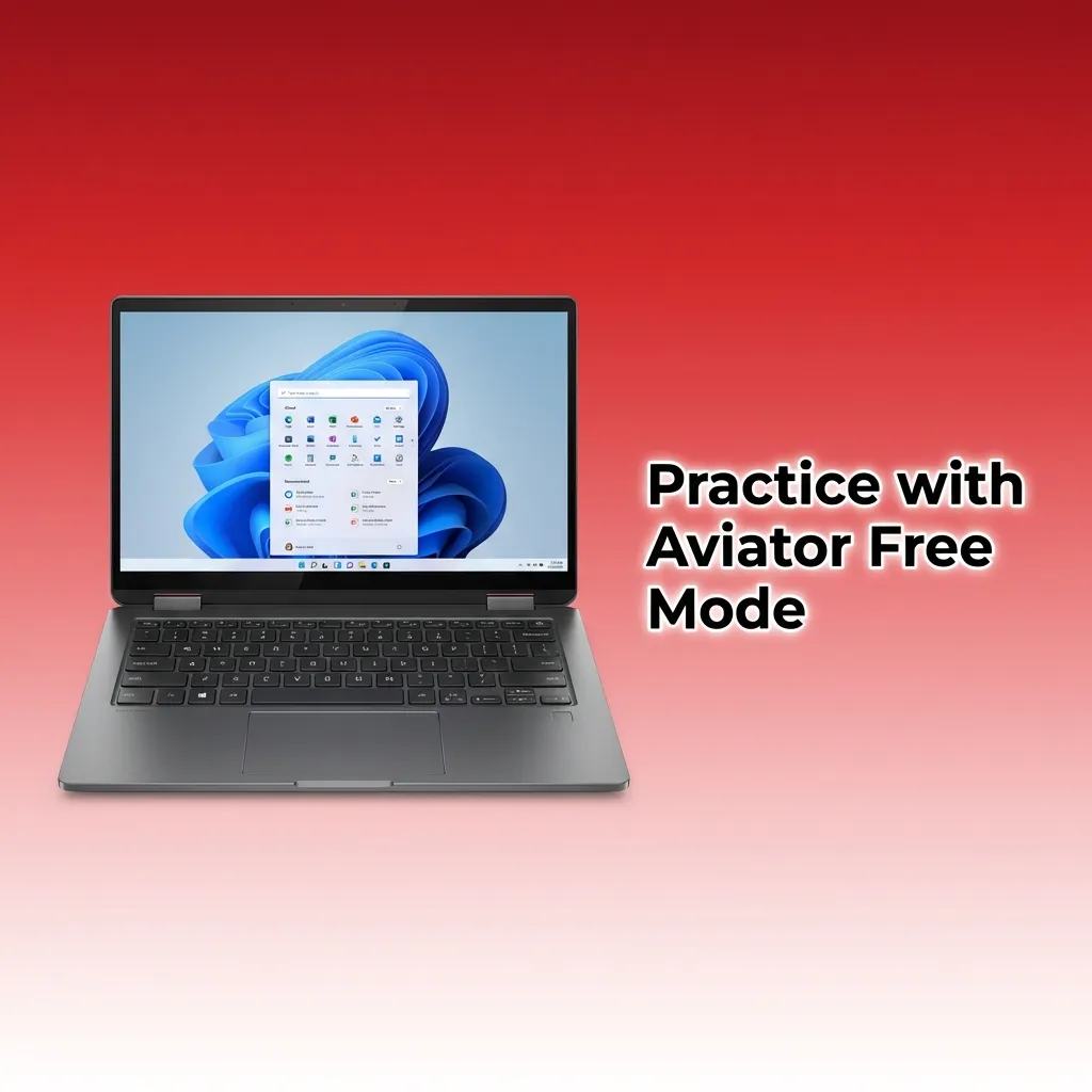 Aviator game interface in free demo mode allowing players to practice with virtual credits.